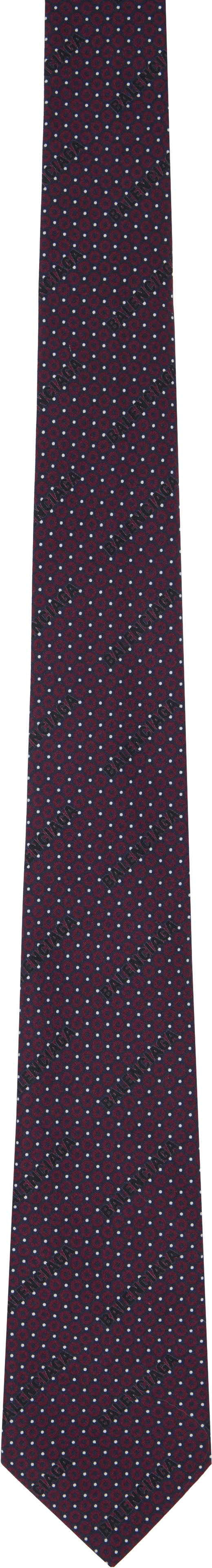 Balenciaga Burgundy Lyocell Tie Balenciaga