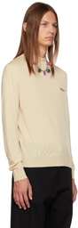 Marni Beige Embroidered Sweater