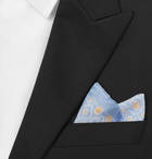 Anderson & Sheppard - Printed Cotton-Voile Pocket Square - Blue
