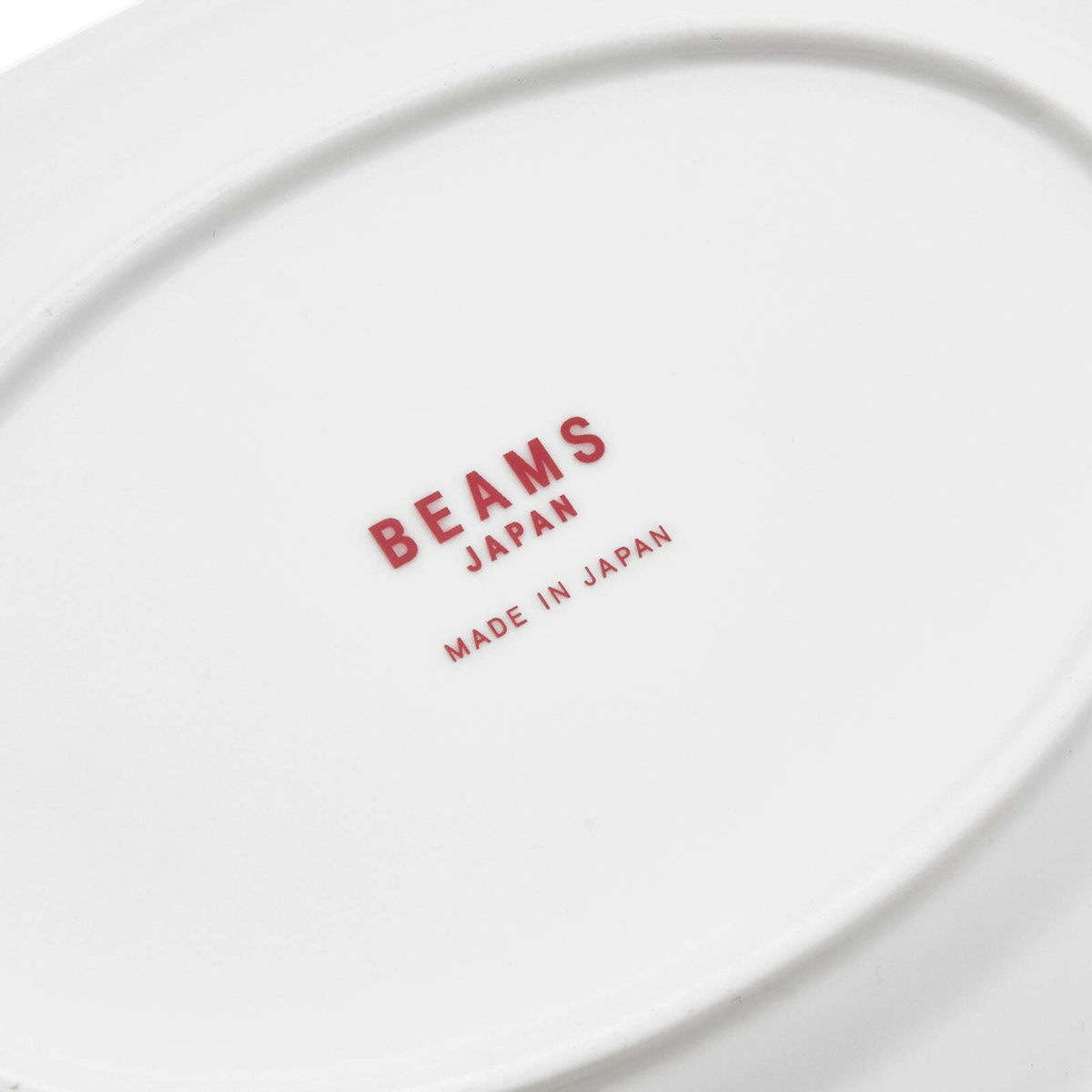 BEAMS JAPAN Goyoza Plate in White/Red 