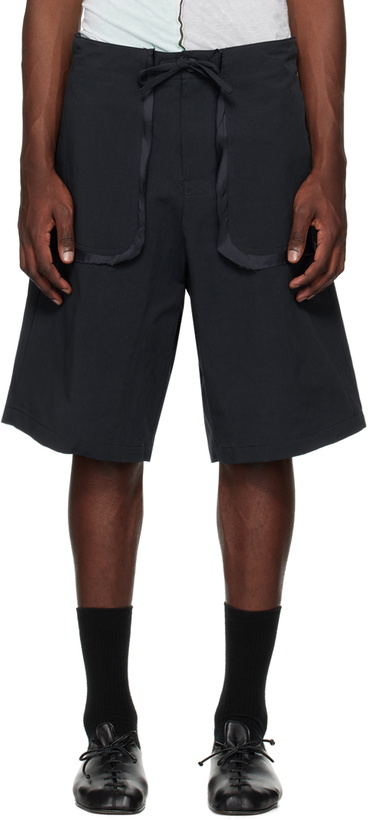 Photo: Edward Cuming Navy Trim Shorts