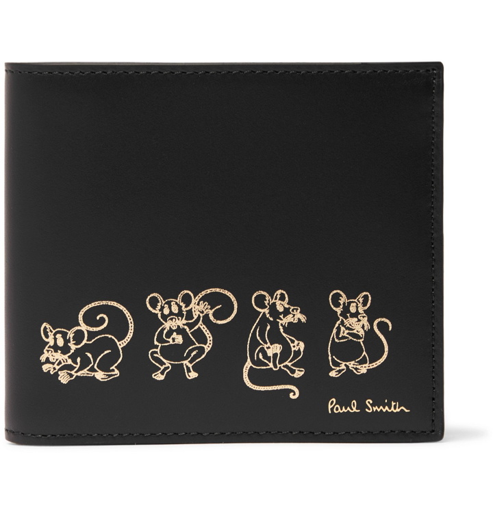 Photo: Paul Smith - Printed Leather Billfold Wallet - Black
