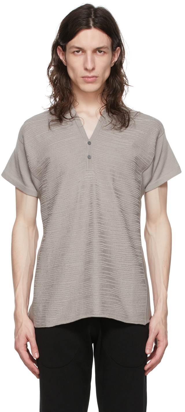 Label Under Construction Grey Cotton Henley