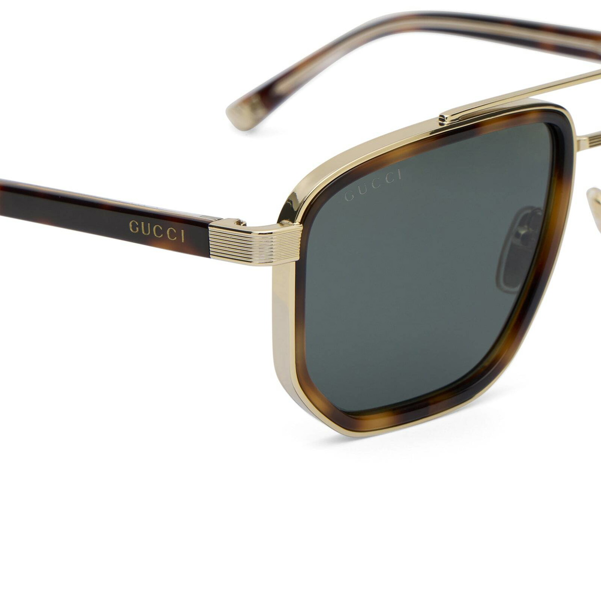 Gucci Men's GG2073S Sunglasses in Gold/Green 