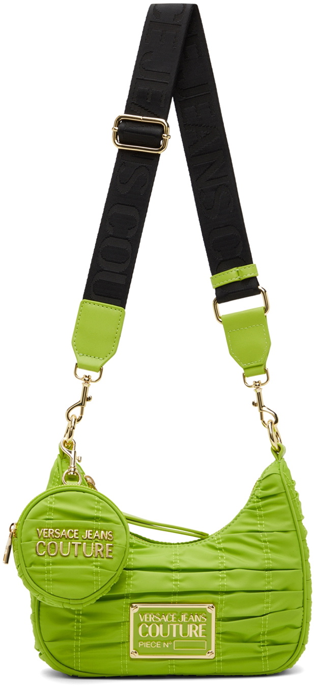 Versace Jeans Couture Green Nylon Crunchy Bag Versace