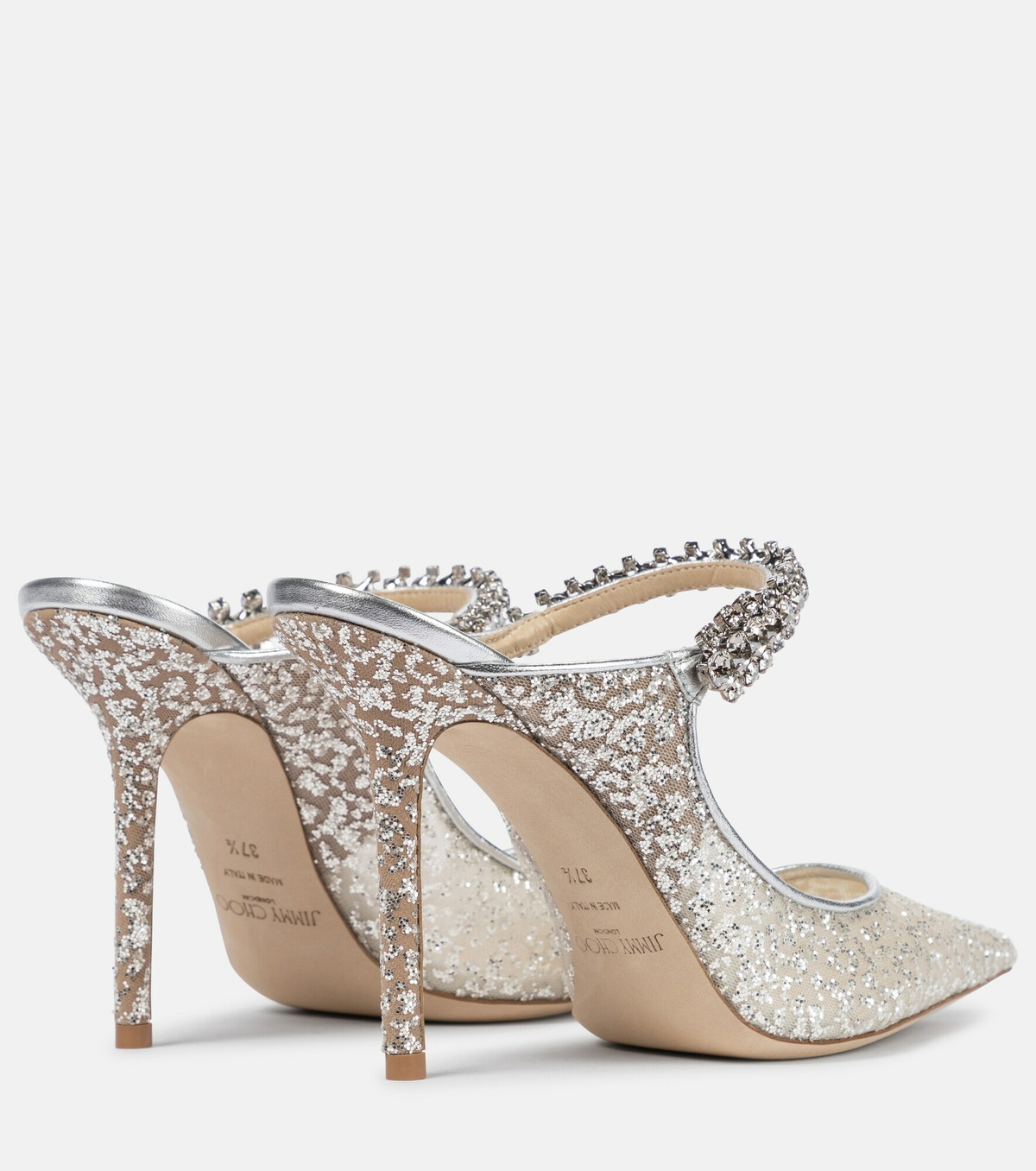 JIMMY CHOO の靴♪ ★ BING CONFETTI★ 100mm【グリッター】 Jimmy Choo - Bing 100 glitter tulle mules Jimmy Choo