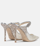 Jimmy Choo - Bing 100 glitter tulle mules