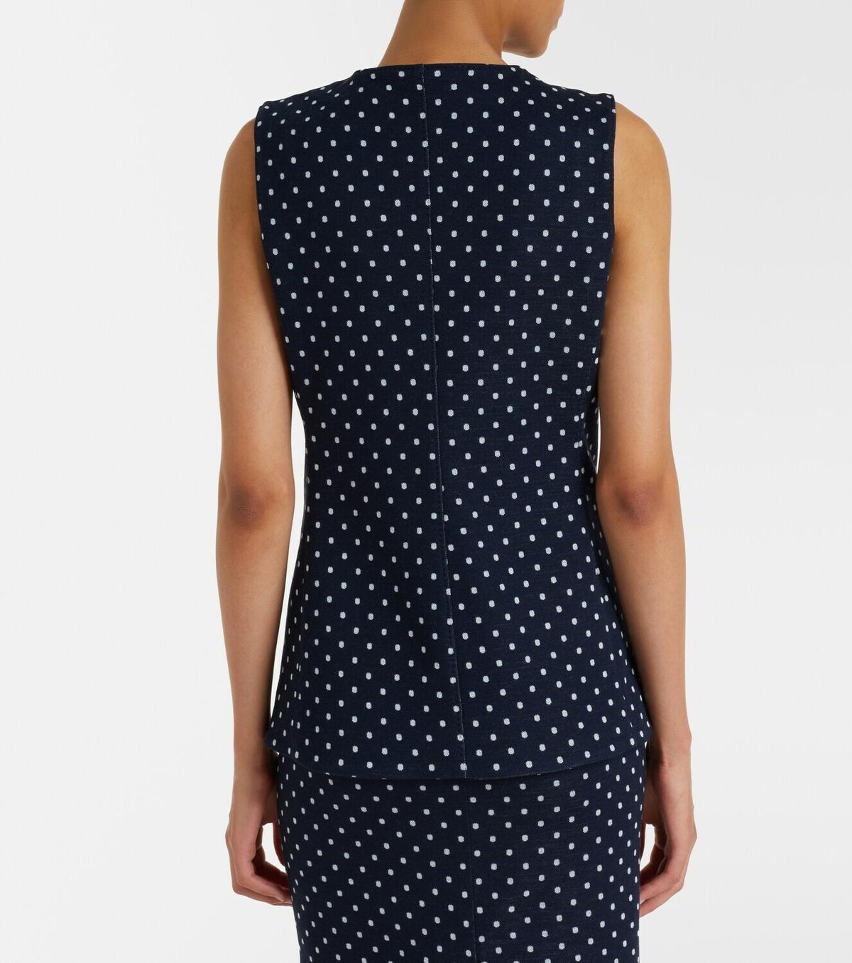 Max Mara Polka-dot jersey vest