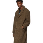 Neil Barrett Brown Oversized Eco-Fur Coat