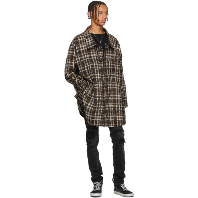 Faith Connexion Brown Tweed Overshirt Faith Connexion