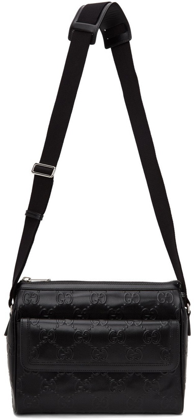 Photo: Gucci Black GG Embossed Messenger Bag