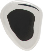 Ellie Mercer Silver & Black Medium Resin Stud Single Earring