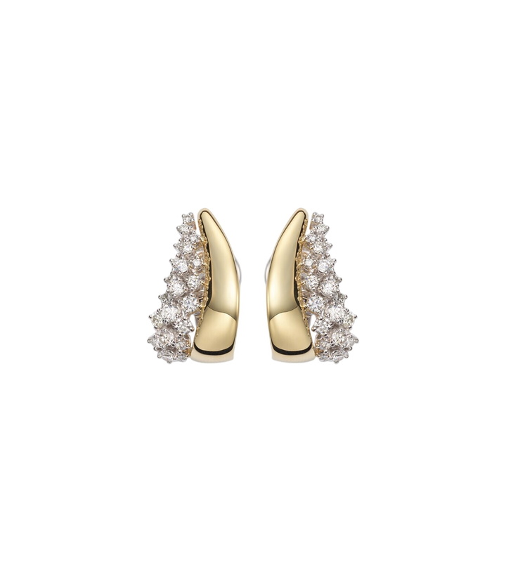 Photo: Yeprem Golden Strada 18kt white and yellow gold earrings with diamonds