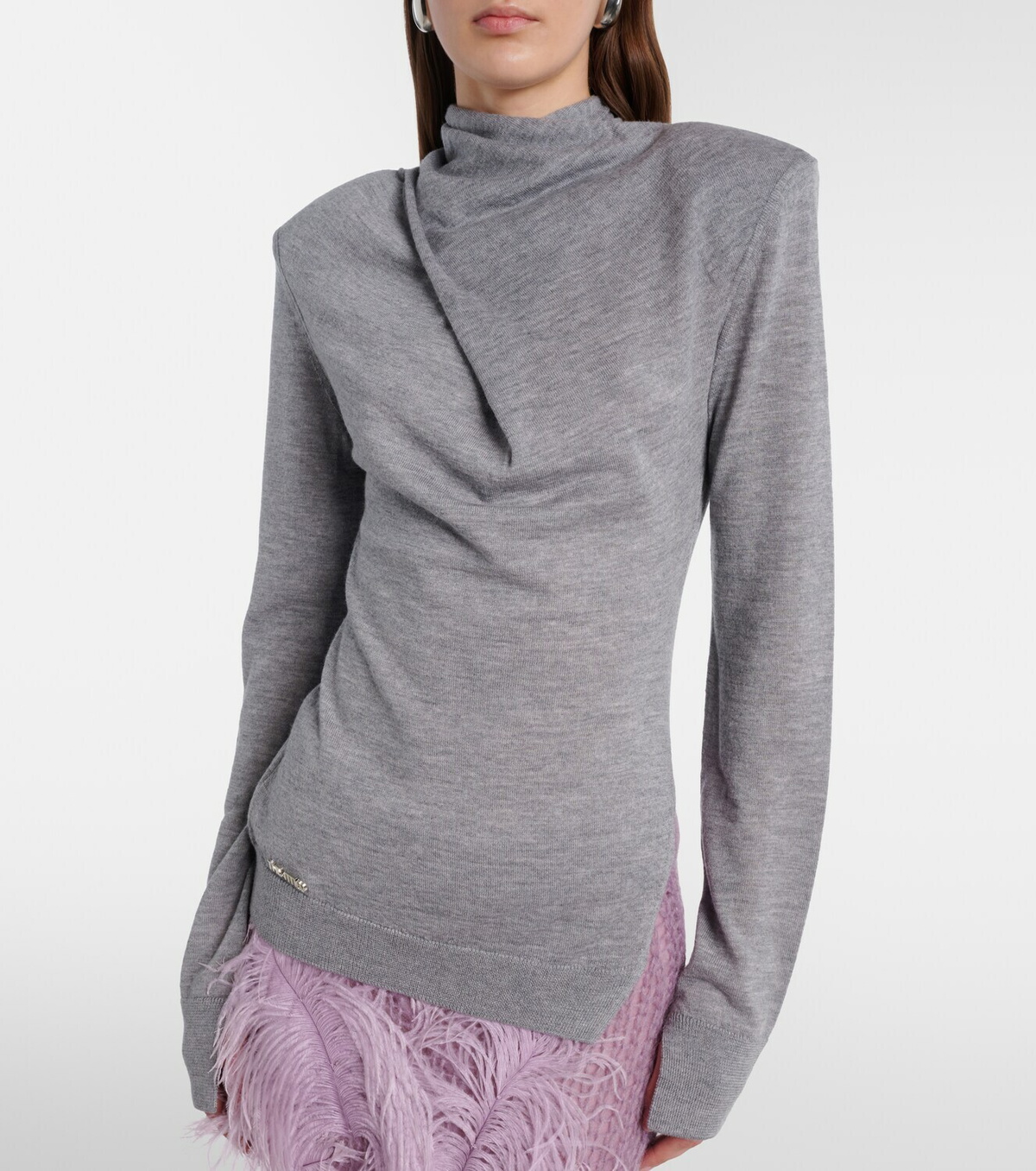 The Attico Virgin wool turtleneck sweater