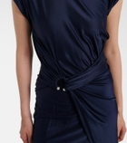 Rabanne Draped jersey maxi dress