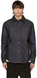 AMI Alexandre Mattiussi Indigo Raw Denim Shirt