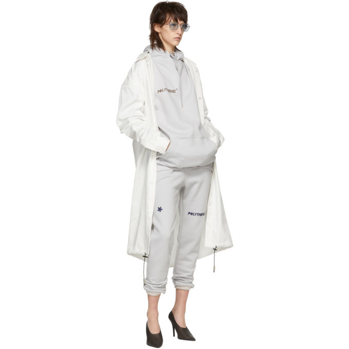 Polythene* Optics Grey Logo Vertical Hoodie