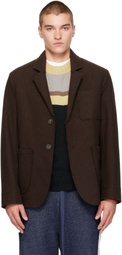 Edward Cuming Brown Raw Soft Blazer