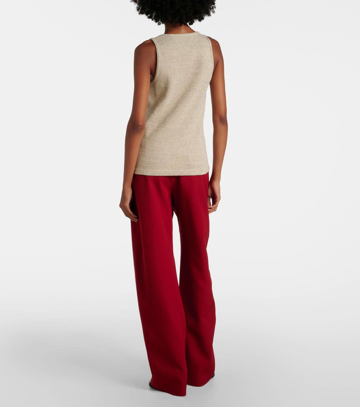 Bottega Veneta Ribbed-knit cotton jersey tank top