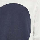 Blue Blue Japan Men's Long Sleeve Big Circle Slub T-Shirt in White Indigo
