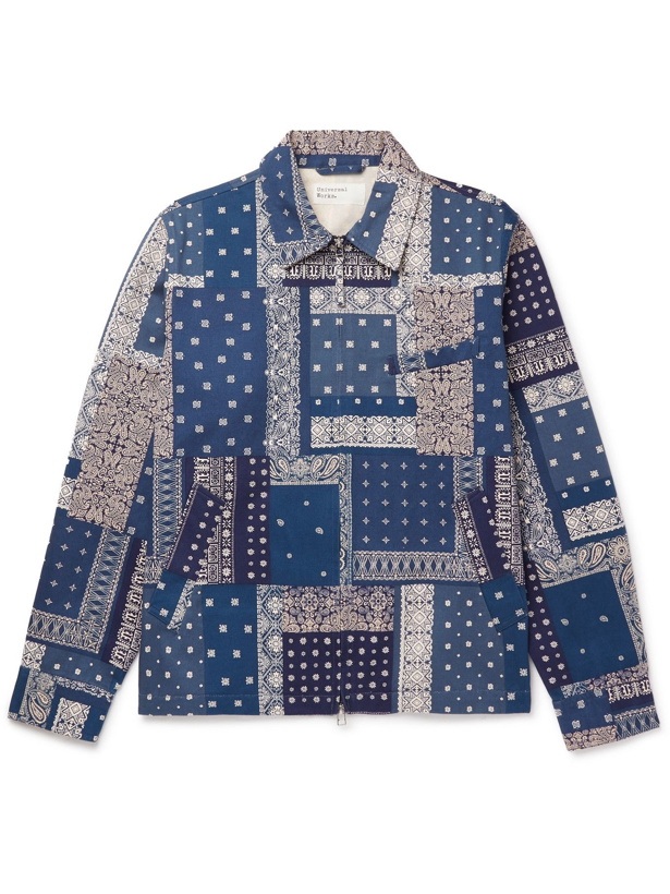 Photo: UNIVERSAL WORKS - Patchwork Bandana-Print Cotton-Canvas Jacket - Blue