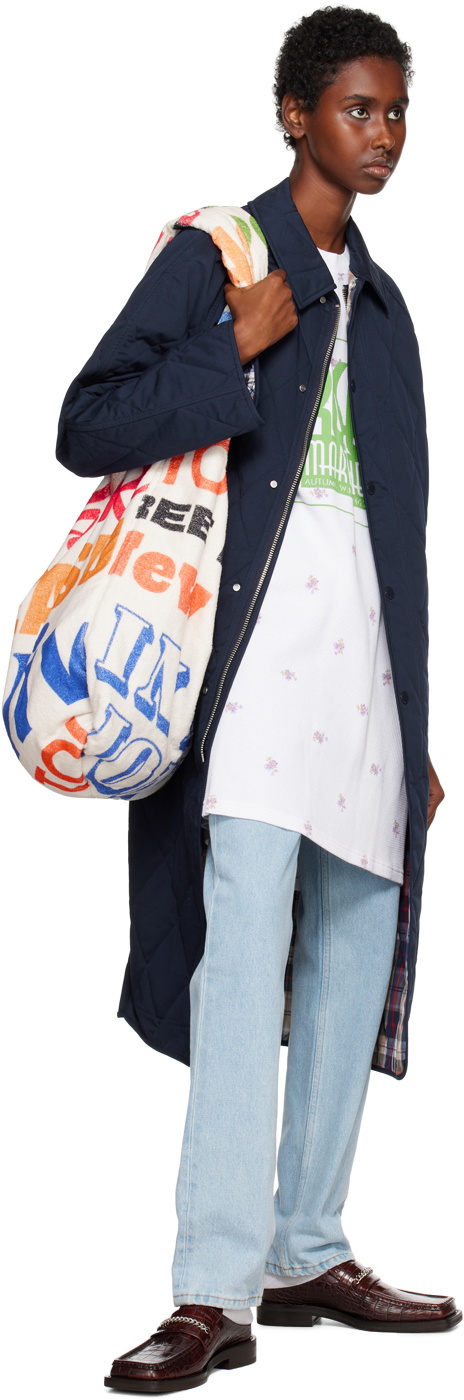 Martine Rose White Rose Towel Tote