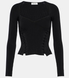 Simkhai Daphane lace-up sweater