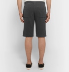 James Perse - Loopback Supima Cotton-Jersey Drawstring Shorts - Men - Charcoal