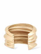 SAINT LAURENT Stacked Brass Cuff Bracelet