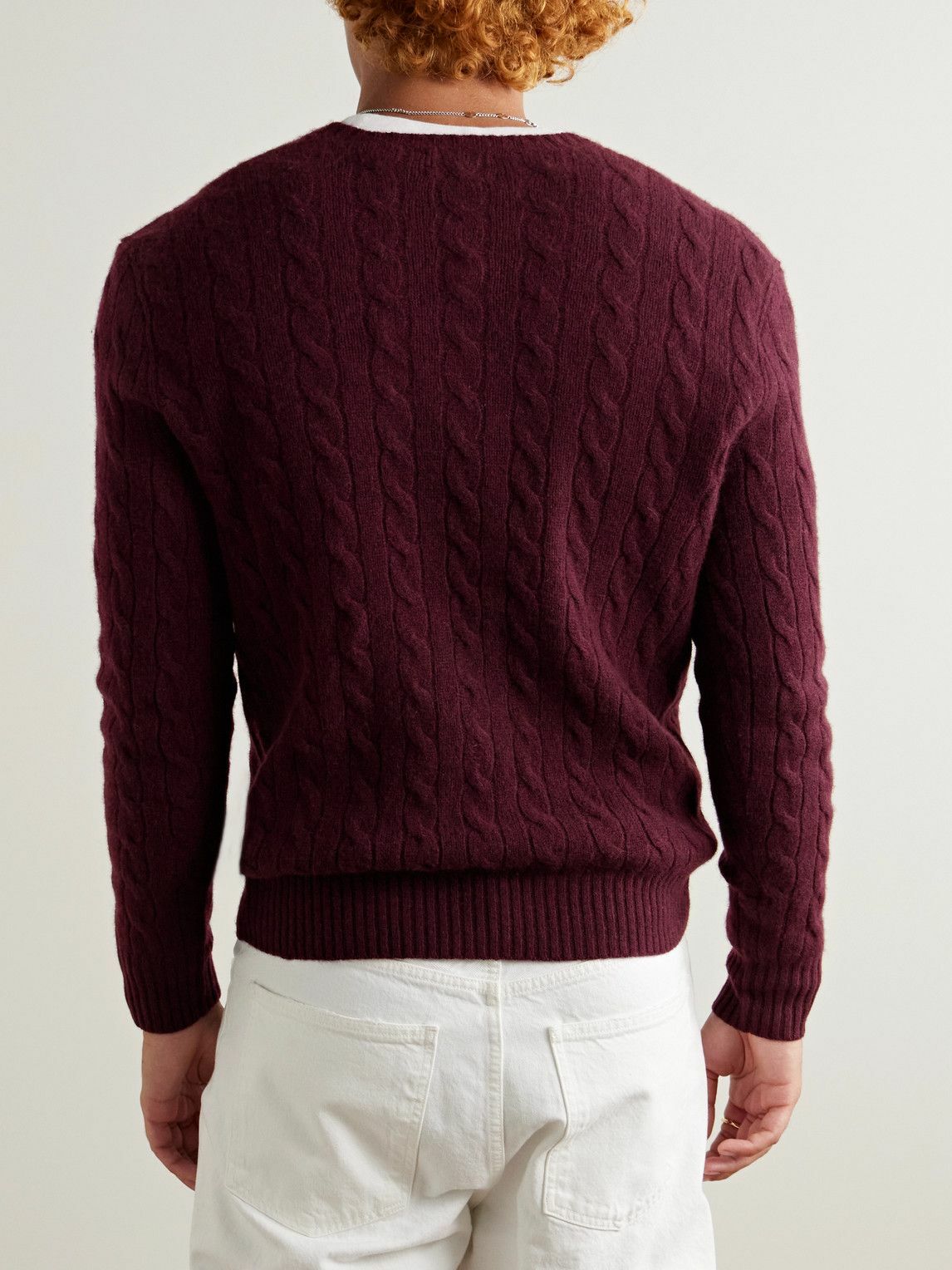 Polo Ralph Lauren - Slim-Fit Cable-Knit Wool and Cashmere-Blend