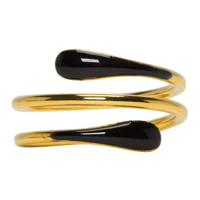 Isabel Marant Gold and Black Casablanca Ring Isabel Marant