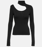 Petar Petrov Fiz cutout ribbed-knit silk top