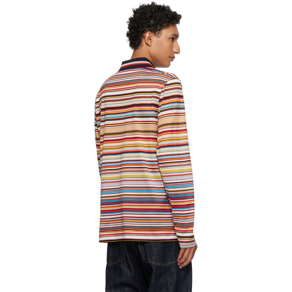 Paul Smith Multicolor 'Signature Stripe' Long Sleeve Polo