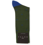 Falke - Polka-Dot Mercerised Cotton-Blend Socks - Green