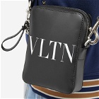 Valentino Men's VLTN Small Cross Body Bag in Black/White
