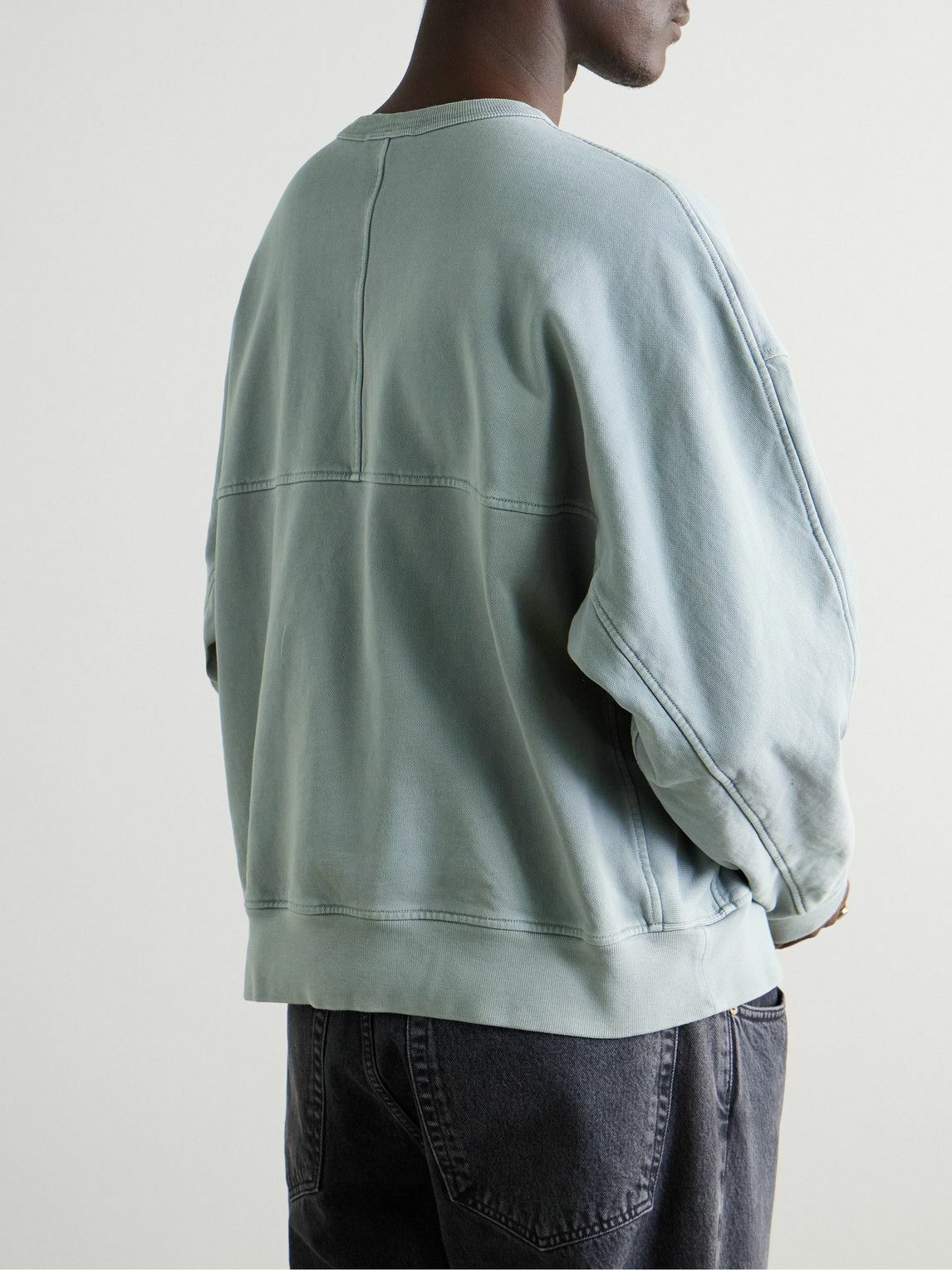 AGOLDE - Dane Cotton-Jersey Sweatshirt - Green