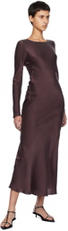 Silk Laundry Brown Sienna Maxi Dress