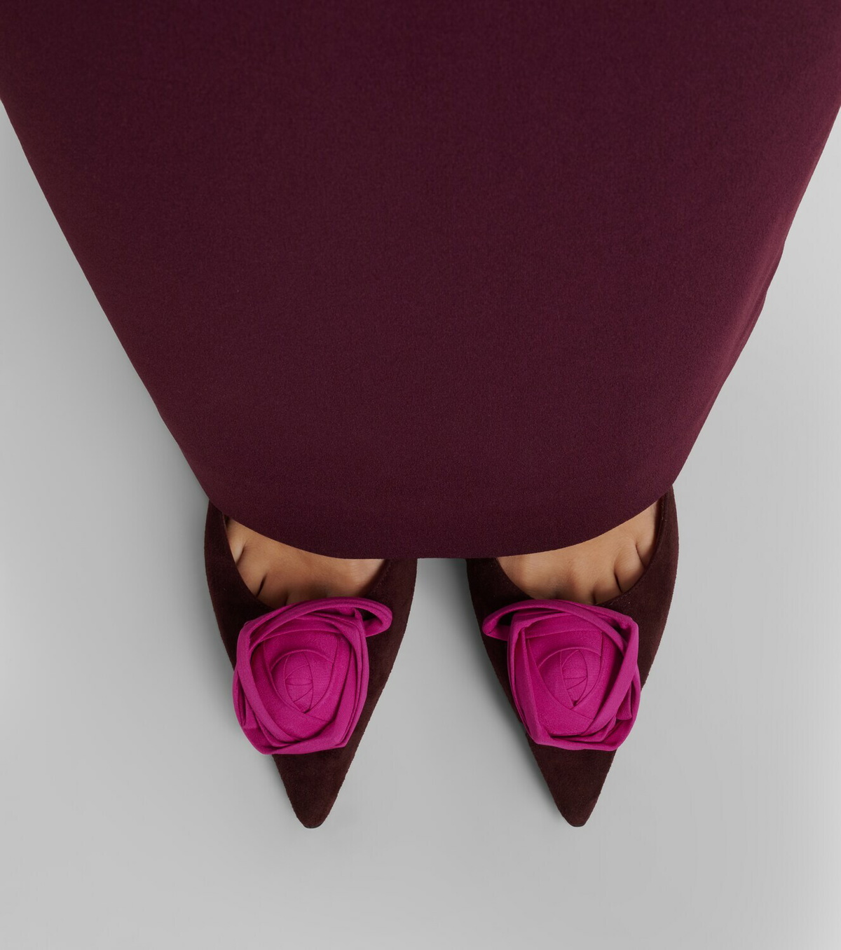 Roger Vivier Rose Vivier floral-appliqué suede pumps