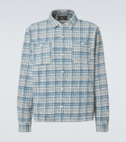 RRL Plaid cotton and linen jersey shirt