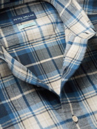 Peter Millar - Button-Down Collar Checked Cotton-Flannel Shirt - Blue