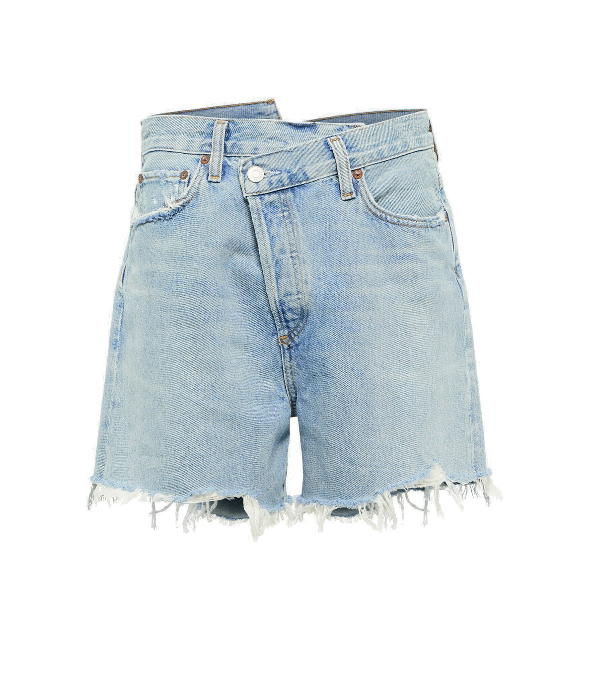 Agolde - Criss Cross high-rise denim shorts AGOLDE