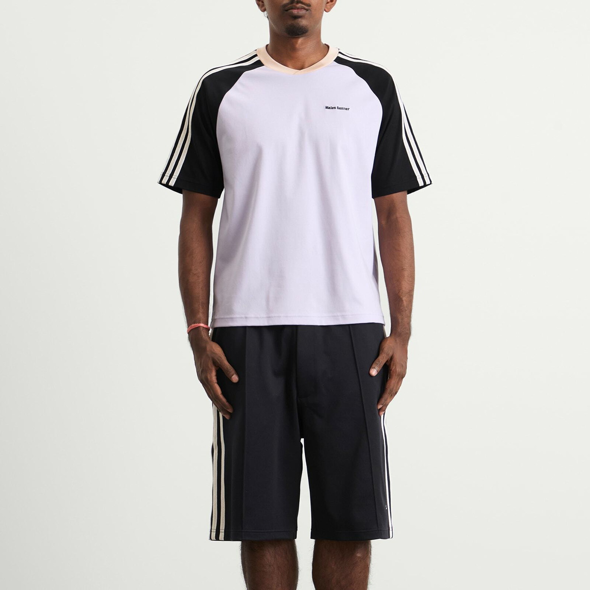 Adidas Men's x Wales Bonner Cali T-Shirt in Purple Tint/Black