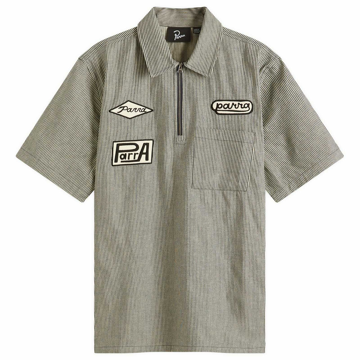 By Parra Men's Work Later Short Sleeve Shirt in Blue