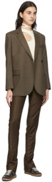 Matériel Tbilisi SSENSE Exclusive Brown Wool Slit Trousers