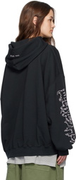 032c Black Faithless Oversized Hoodie