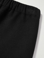 Fear of God - Eternal Logo-Flocked Wool and Cashmere-Blend Drawstring Shorts - Black