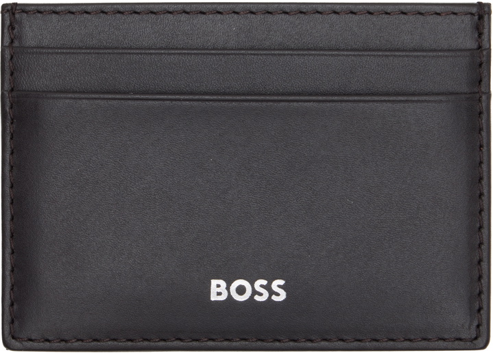 Photo: BOSS Black Logo Stamp Leather Card Holder