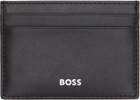 BOSS Black Logo Stamp Leather Card Holder