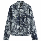 No Problemo Men's Apocalypse Jacquard Trucker Jacket in Blue