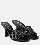 Gucci GG embellished mesh mules